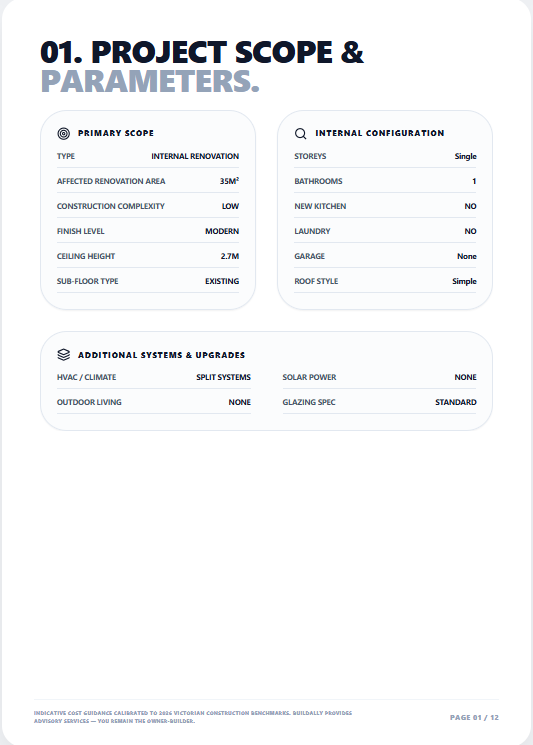 Project Scope and Parameters Page